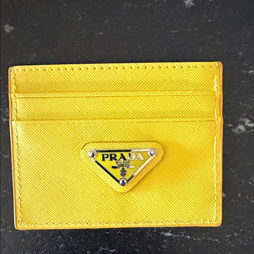 Prada Bright Yellow Card Holder